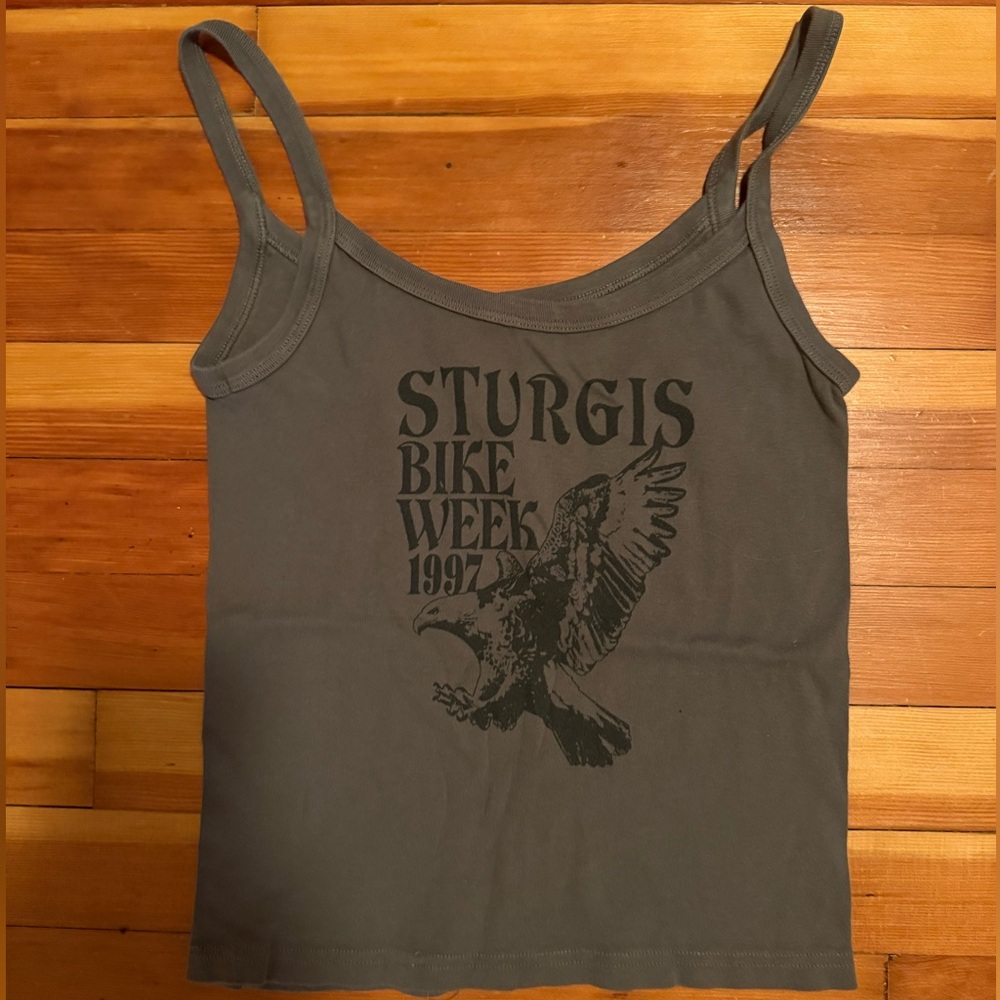BRANDY MELVILLE Sturgis Bike Week 1997 Gray Tank Top
